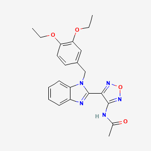 N-{4-[1-(3,4-diethoxybenzyl)-1H-benzimidazol-2-yl]-1,2,5-oxadiazol-3-yl}acetamide