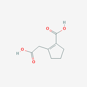 molecular formula C8H10O4 B035576 2-(Carboxymethyl)cyclopent-1-ene-1-carboxylic acid CAS No. 100378-73-2
