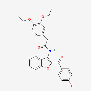 molecular formula C27H24FNO5 B3557634 2-(3,4-diethoxyphenyl)-N-[2-(4-fluorobenzoyl)-1-benzofuran-3-yl]acetamide 