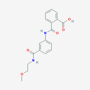 molecular formula C18H18N2O5 B355765 2-[(3-{[(2-甲氧基乙基)氨基]羰基}苯胺基)-羰基]苯甲酸 CAS No. 940540-44-3