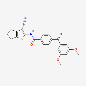 N-(3-cyano-5,6-dihydro-4H-cyclopenta[b]thien-2-yl)-4-(3,5-dimethoxybenzoyl)benzamide