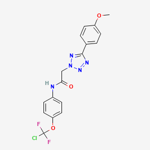 molecular formula C17H14ClF2N5O3 B3557665 N-{4-[chloro(difluoro)methoxy]phenyl}-2-[5-(4-methoxyphenyl)-2H-tetrazol-2-yl]acetamide 