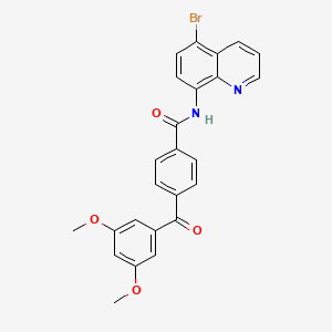 N-(5-bromoquinolin-8-yl)-4-(3,5-dimethoxybenzoyl)benzamide