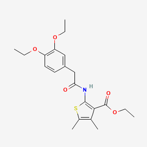 molecular formula C21H27NO5S B3557730 ethyl 2-{[(3,4-diethoxyphenyl)acetyl]amino}-4,5-dimethylthiophene-3-carboxylate 