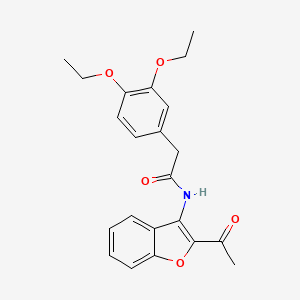 N-(2-acetyl-1-benzofuran-3-yl)-2-(3,4-diethoxyphenyl)acetamide