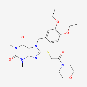 7-(3,4-diethoxybenzyl)-1,3-dimethyl-8-[(2-morpholin-4-yl-2-oxoethyl)thio]-3,7-dihydro-1H-purine-2,6-dione