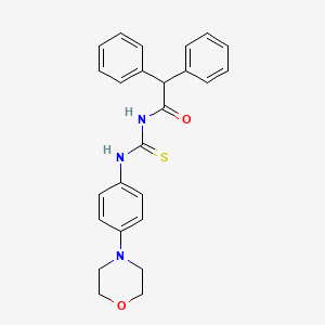 N-({[4-(4-morpholinyl)phenyl]amino}carbonothioyl)-2,2-diphenylacetamide