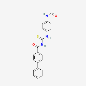 molecular formula C22H19N3O2S B3557937 N-({[4-(acetylamino)phenyl]amino}carbonothioyl)-4-biphenylcarboxamide 