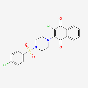 2-chloro-3-{4-[(4-chlorophenyl)sulfonyl]-1-piperazinyl}naphthoquinone