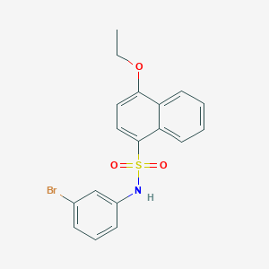 molecular formula C18H16BrNO3S B3557998 N-(3-bromophenyl)-4-ethoxy-1-naphthalenesulfonamide 