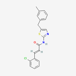 molecular formula C20H17ClN2OS B3558010 3-(2-chlorophenyl)-N-[5-(3-methylbenzyl)-1,3-thiazol-2-yl]acrylamide 