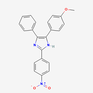 molecular formula C22H17N3O3 B3558027 4-(4-methoxyphenyl)-2-(4-nitrophenyl)-5-phenyl-1H-imidazole 