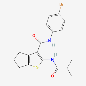 N-(4-bromophenyl)-2-(isobutyrylamino)-5,6-dihydro-4H-cyclopenta[b]thiophene-3-carboxamide