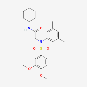 N~1~-cyclohexyl-N~2~-[(3,4-dimethoxyphenyl)sulfonyl]-N~2~-(3,5-dimethylphenyl)glycinamide