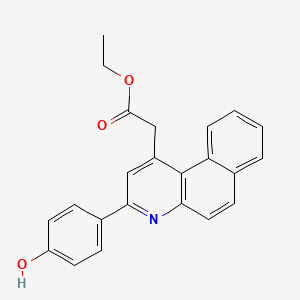 molecular formula C23H19NO3 B3558057 ethyl [3-(4-hydroxyphenyl)benzo[f]quinolin-1-yl]acetate 