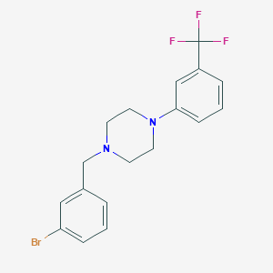 molecular formula C18H18BrF3N2 B3558061 1-(3-bromobenzyl)-4-[3-(trifluoromethyl)phenyl]piperazine 