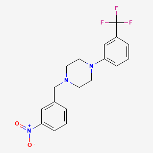 molecular formula C18H18F3N3O2 B3558064 1-(3-nitrobenzyl)-4-[3-(trifluoromethyl)phenyl]piperazine 