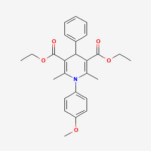 diethyl 1-(4-methoxyphenyl)-2,6-dimethyl-4-phenyl-1,4-dihydro-3,5-pyridinedicarboxylate