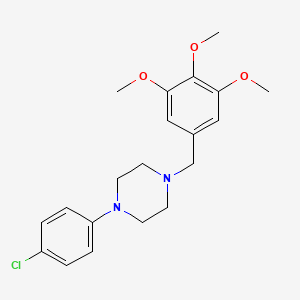 molecular formula C20H25ClN2O3 B3558114 1-(4-chlorophenyl)-4-(3,4,5-trimethoxybenzyl)piperazine 