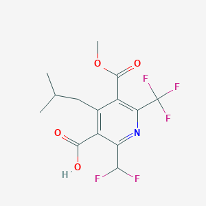 molecular formula C14H14F5NO4 B3558116 2-(difluoromethyl)-4-isobutyl-5-(methoxycarbonyl)-6-(trifluoromethyl)nicotinic acid 