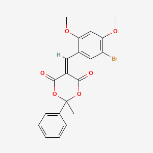 5-(5-bromo-2,4-dimethoxybenzylidene)-2-methyl-2-phenyl-1,3-dioxane-4,6-dione