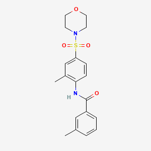 3-methyl-N-[2-methyl-4-(4-morpholinylsulfonyl)phenyl]benzamide