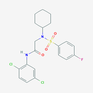 N~2~-cyclohexyl-N~1~-(2,5-dichlorophenyl)-N~2~-[(4-fluorophenyl)sulfonyl]glycinamide