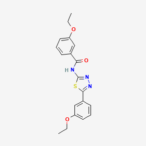 molecular formula C19H19N3O3S B3558169 3-ethoxy-N-[5-(3-ethoxyphenyl)-1,3,4-thiadiazol-2-yl]benzamide 