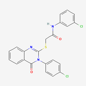 B3558173 N-(3-chlorophenyl)-2-{[3-(4-chlorophenyl)-4-oxo-3,4-dihydro-2-quinazolinyl]thio}acetamide CAS No. 380477-54-3