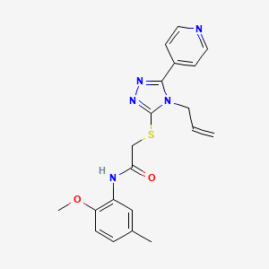 N-(2-methoxy-5-methylphenyl)-2-{[4-(prop-2-en-1-yl)-5-(pyridin-4-yl)-4H-1,2,4-triazol-3-yl]sulfanyl}acetamide