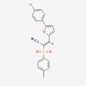 3-[5-(4-chlorophenyl)-2-furyl]-2-[(4-methylphenyl)sulfonyl]acrylonitrile