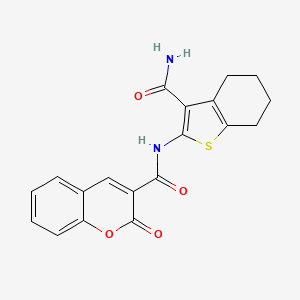 N-(3-carbamoyl-4,5,6,7-tetrahydro-1-benzothiophen-2-yl)-2-oxo-2H-chromene-3-carboxamide