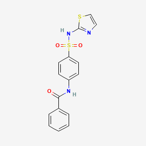 molecular formula C16H13N3O3S2 B3558199 N-{4-[(1,3-thiazol-2-ylamino)sulfonyl]phenyl}benzamide 