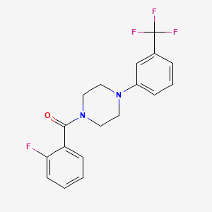 molecular formula C18H16F4N2O B3558209 1-(2-fluorobenzoyl)-4-[3-(trifluoromethyl)phenyl]piperazine 