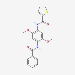 molecular formula C20H18N2O4S B3558215 N-[4-(benzoylamino)-2,5-dimethoxyphenyl]-2-thiophenecarboxamide 