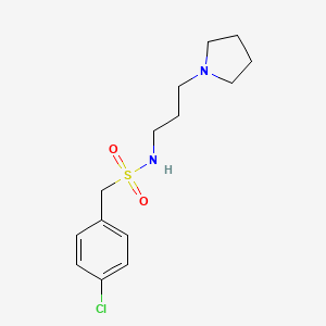 1-(4-chlorophenyl)-N-[3-(pyrrolidin-1-yl)propyl]methanesulfonamide