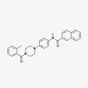 N-{4-[4-(2-methylbenzoyl)-1-piperazinyl]phenyl}-2-naphthamide