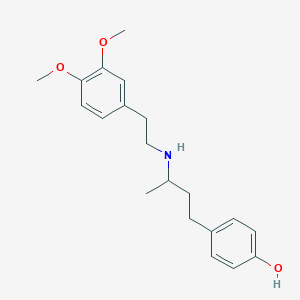 molecular formula C20H27NO3 B3558253 4-(3-{[2-(3,4-dimethoxyphenyl)ethyl]amino}butyl)phenol 