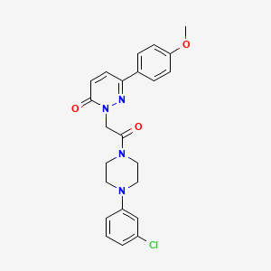 2-{2-[4-(3-chlorophenyl)-1-piperazinyl]-2-oxoethyl}-6-(4-methoxyphenyl)-3(2H)-pyridazinone