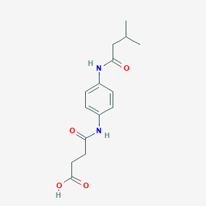 molecular formula C15H20N2O4 B355826 4-{4-[(3-Methylbutanoyl)amino]anilino}-4-oxobutanoic acid CAS No. 940212-18-0