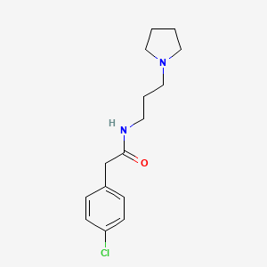 2-(4-chlorophenyl)-N-(3-pyrrolidin-1-ylpropyl)acetamide