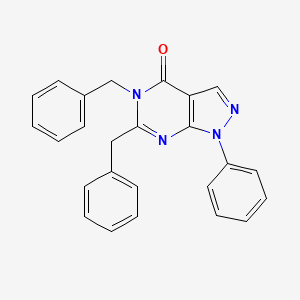 5,6-dibenzyl-1-phenyl-1,5-dihydro-4H-pyrazolo[3,4-d]pyrimidin-4-one