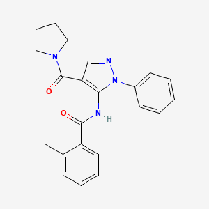 2-methyl-N-[1-phenyl-4-(pyrrolidin-1-ylcarbonyl)-1H-pyrazol-5-yl]benzamide