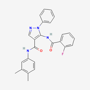 N-(3,4-dimethylphenyl)-5-{[(2-fluorophenyl)carbonyl]amino}-1-phenyl-1H-pyrazole-4-carboxamide