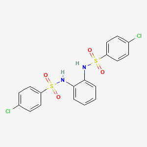 molecular formula C18H14Cl2N2O4S2 B3558347 N,N'-1,2-phenylenebis(4-chlorobenzenesulfonamide) 