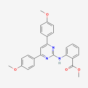 molecular formula C26H23N3O4 B3558357 Methyl 2-[[4,6-bis(4-methoxyphenyl)pyrimidin-2-yl]amino]benzoate 