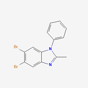 molecular formula C14H10Br2N2 B3558397 5,6-Dibromo-2-methyl-1-phenylbenzimidazole 