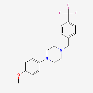 molecular formula C19H21F3N2O B3558419 1-(4-methoxyphenyl)-4-[4-(trifluoromethyl)benzyl]piperazine 