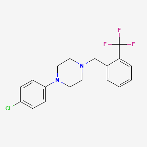 1-(4-chlorophenyl)-4-[2-(trifluoromethyl)benzyl]piperazine