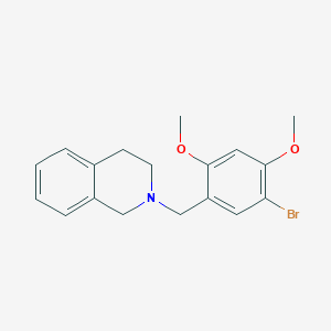 molecular formula C18H20BrNO2 B3558432 2-(5-bromo-2,4-dimethoxybenzyl)-1,2,3,4-tetrahydroisoquinoline 